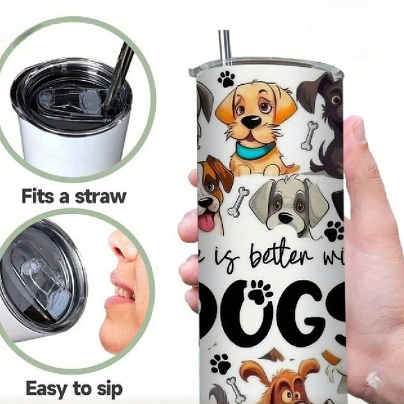 NEW SET Dog-Themed! Insulated LUNCH BAG & TUMBLER! - Picture 4 of 11